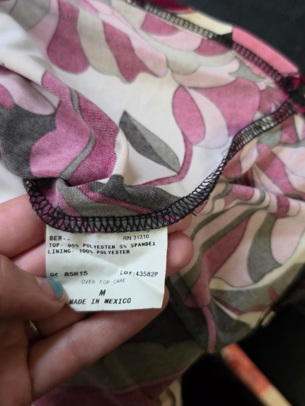 2000s Y2K Babydoll Patterned Top Size M - Picture 4 of 6